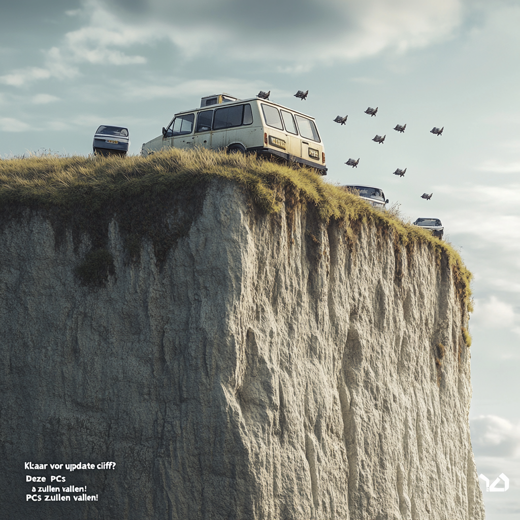 "Klaar voor de update cliff? Deze PCs zullen vallen!"