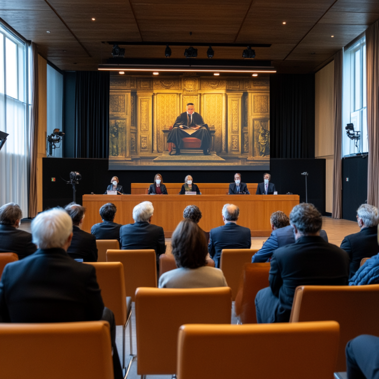 Een futuristisch en dramatisch tafereel van een high-tech controlecentrum in de Verenigde Staten, waar ingenieurs en analisten zich buigen over digitale schermen vol met complexe gegevens en grafieken. Het interieur is verlicht met blauwe en groene LED-lampen, die de high-stakes sfeer van technologische controle en strategie benadrukken. Geen tekst of woorden in de afbeelding.