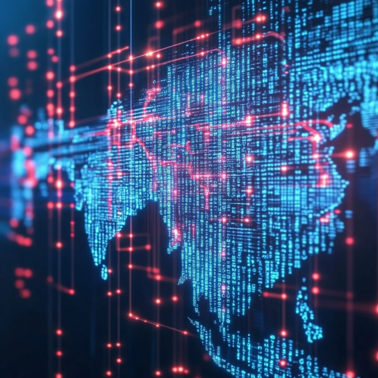 Een dynamische weergave van de Amerikaanse aandelenmarkt in een periode van spanning en anticipatie, met grafieken en cijfers die op de achtergrond oplichten. De atmosfeer is geladen en anticiperend, met een focus op digitale schermen vol met marktanalyse en cijfers. Het geheel toont economische bedrijvigheid, met een neutraal kleurenpalet en een gevoel van urgentie en nieuwsgierigheid. Geen tekst of woorden in de afbeelding.
