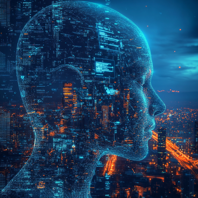 Een dramatische illustratie van een netwerk van digitale lijnen die de wereld omspannen, symbolisch voor gestolen locatiegegevens. Op de achtergrond is een wazige stad en een groot oog dat in de digitale wereld kijkt, wat duidt op surveillance. De sfeer is duister en mysterieus, met een focus op dreiging en privacy. Geen tekst of woorden in de afbeelding.