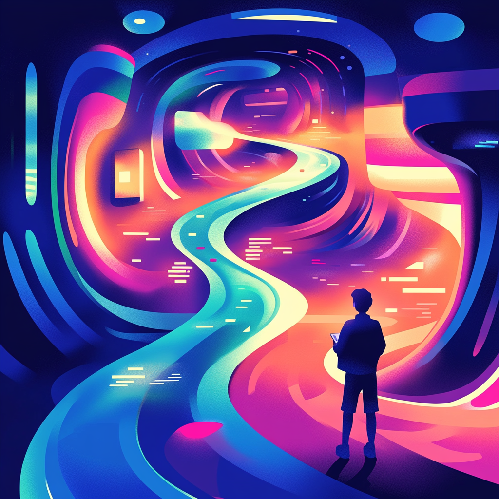 Een futuristisch en dramatisch stadsbeeld van Las Vegas bij nacht, met het iconische Trump hotel in zicht. Op de voorgrond staat een Tesla Cybertruck, omringd door politie en onderzoeksvoertuigen, terwijl de lichten van het hotel en de stad reflecteren in de gepolijste oppervlakken van de truck. De sfeer is gespannen en vol verwachting, met een gevoel van mysterie en urgentie. Geen tekst of woorden in de afbeelding.