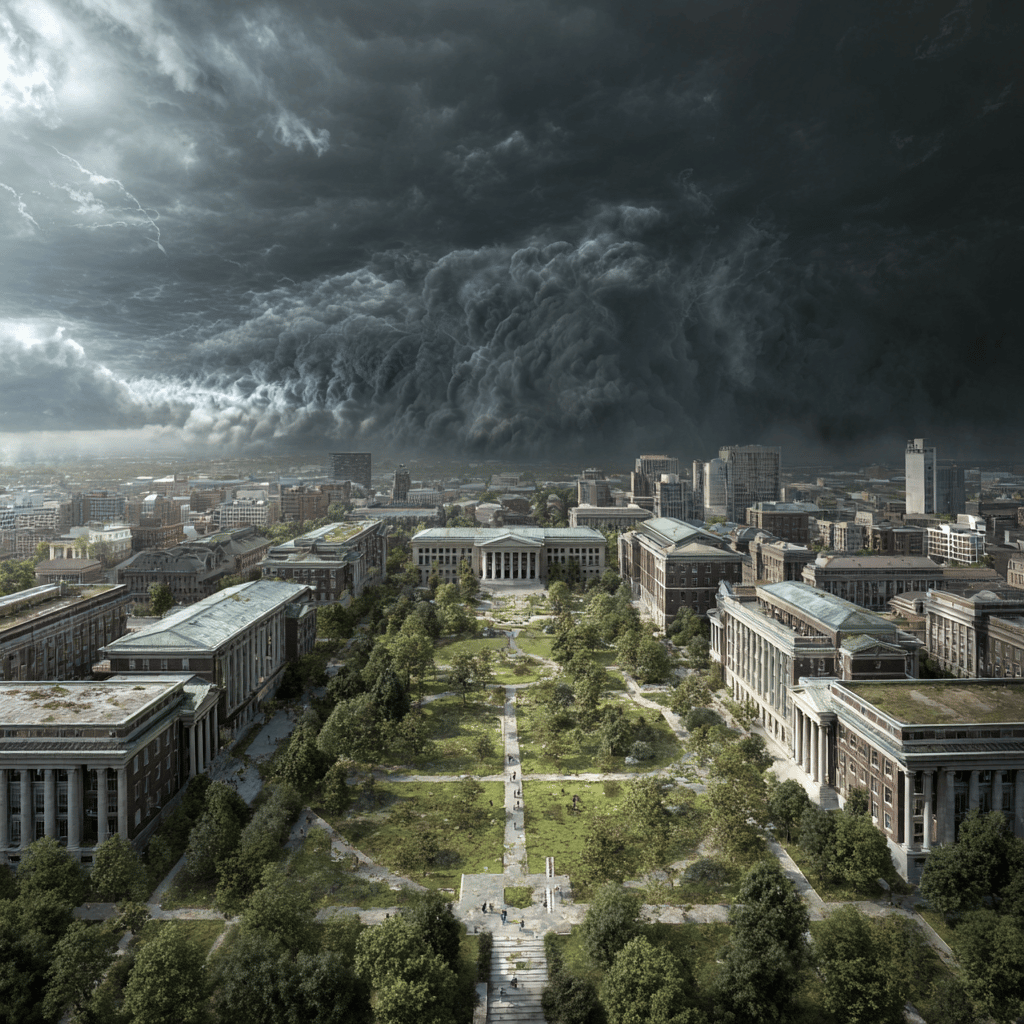Columbia plat! Digitale Apocalyps treft topuniversiteit.
