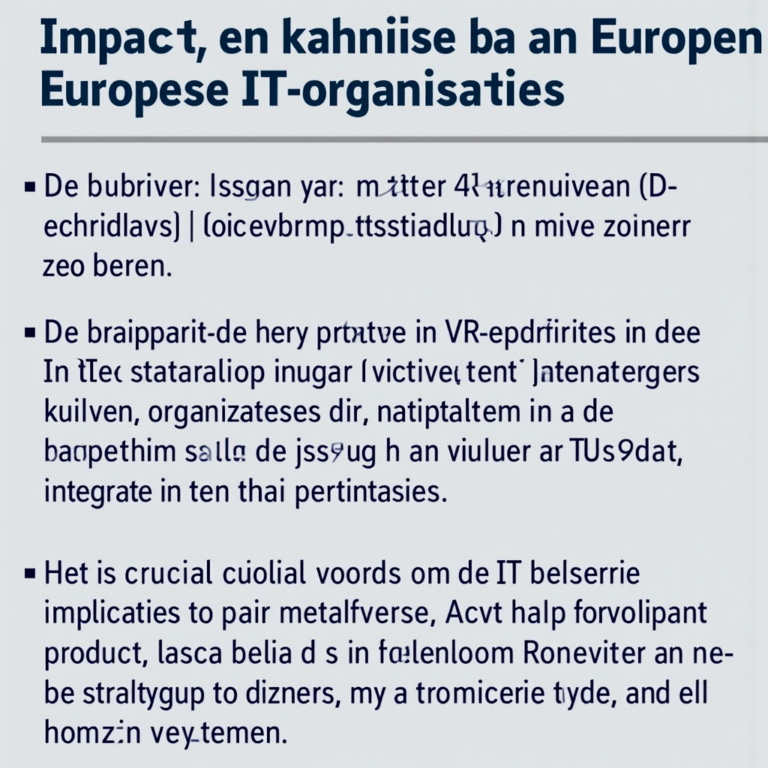 Impact en kansen voor Europese IT-organisaties