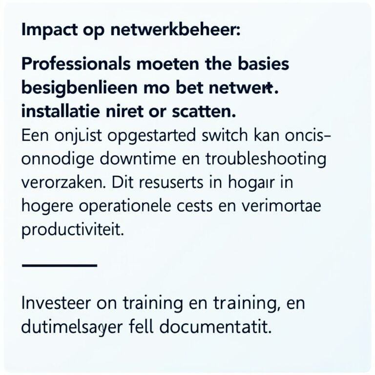 Impact op netwerkbeheer