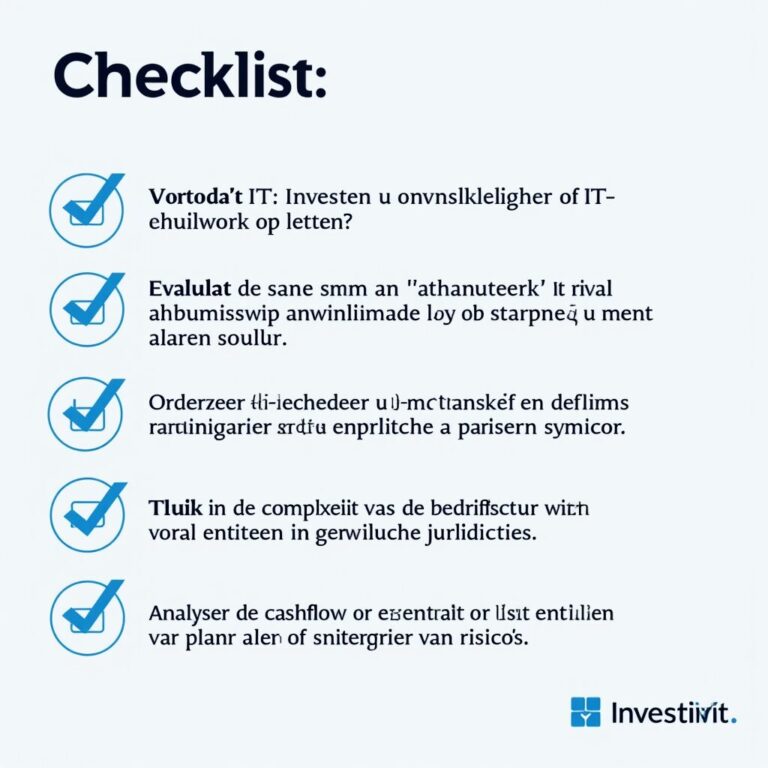 Checklist: Waar moet u als investeerder of IT-beslisser op letten?
