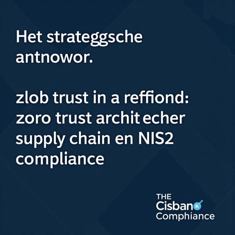 Het strategische antwoord: zero trust architectuur en NIS2-compliance