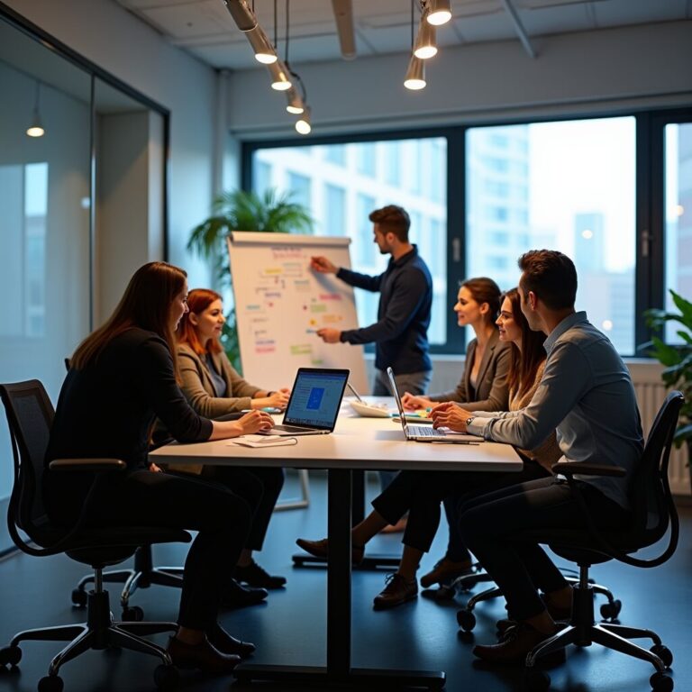 AI op kantoor: de balans tussen code en collega.