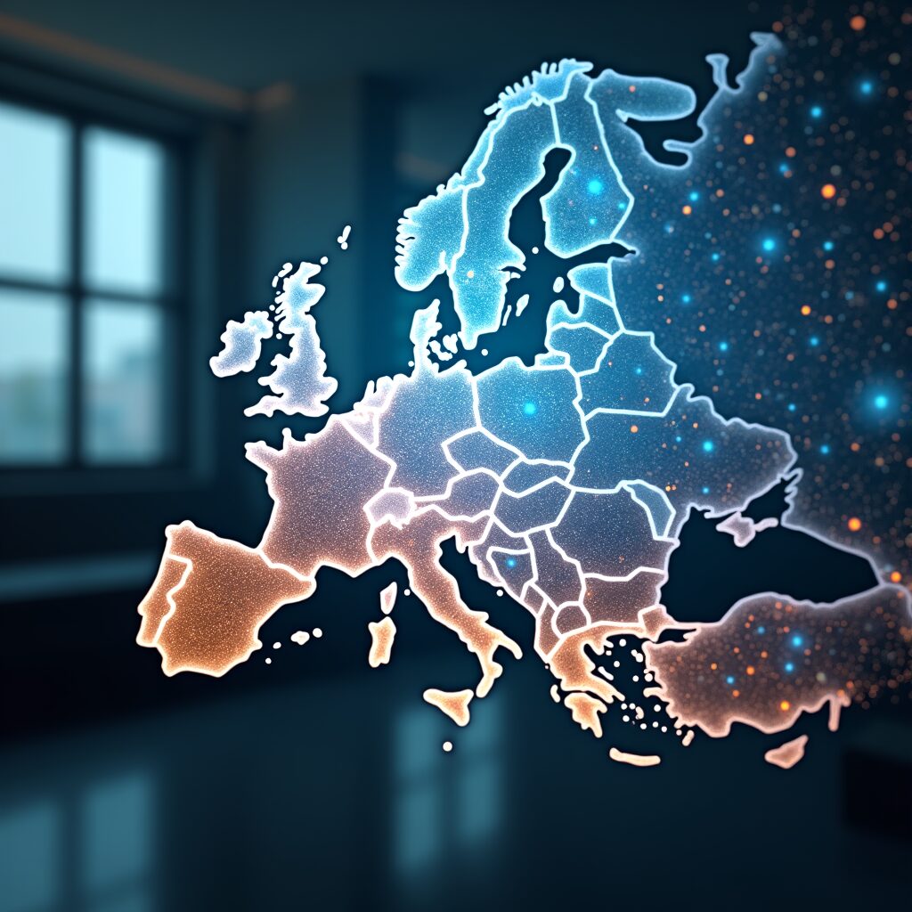 Megadeal hertekent de digitale kaart van Europa.