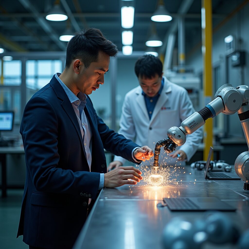 Slimme AI-robots hervormen de industriële productie.